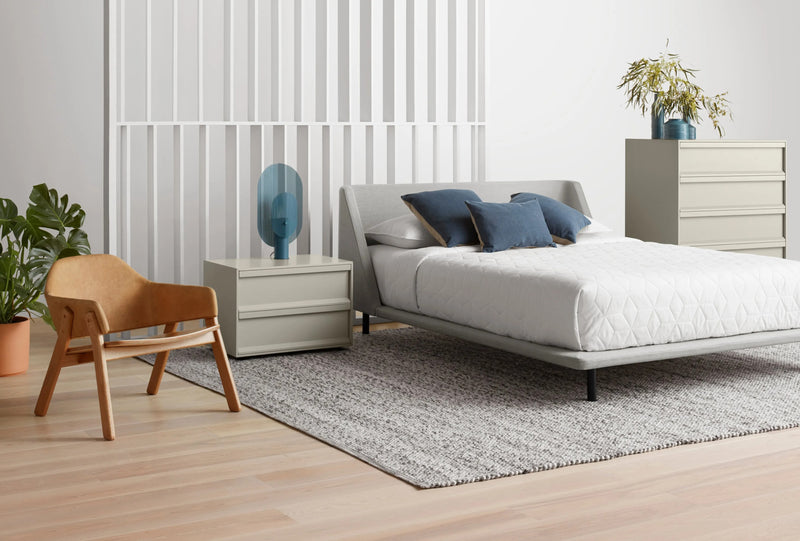 Superchoice 5 Drawer Dresser in Grey Green - Angle 2