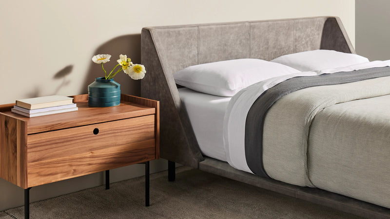 Peek Nightstand in Rustic Walnut - Angle 2