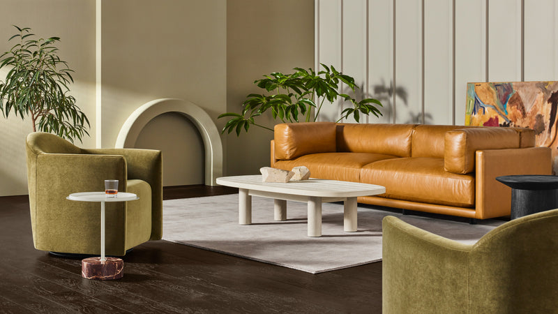 Sunday 102" Sofa in Kelso Charcoal - Angle 2