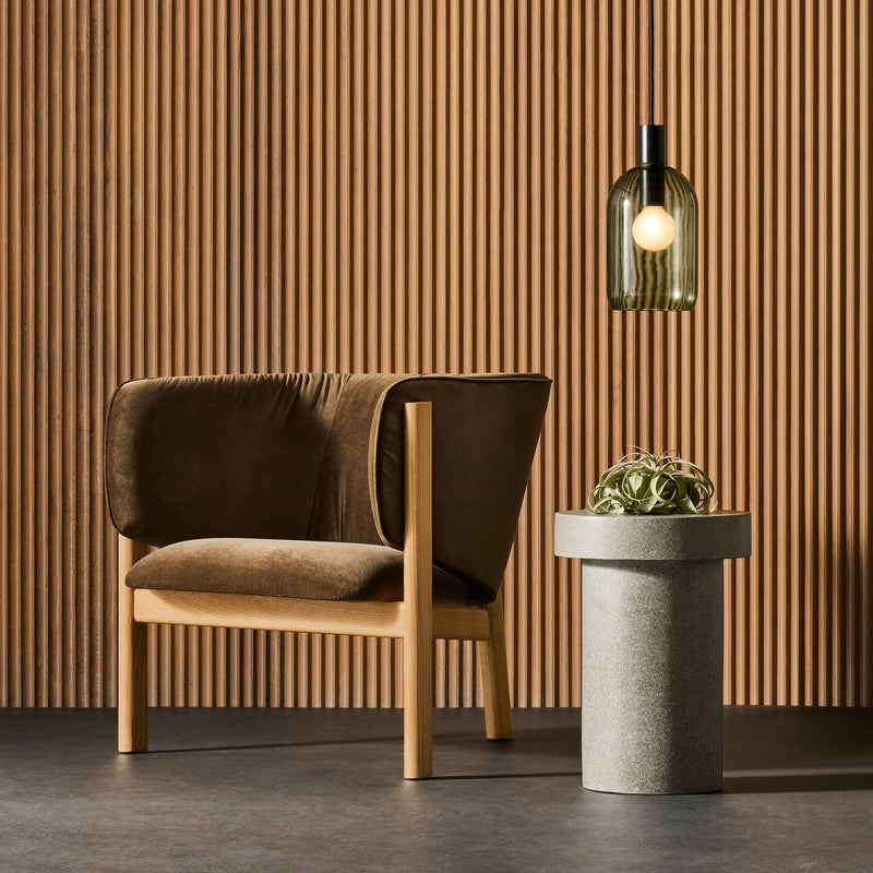 Bub Pendant Light in Olive - Angle 2