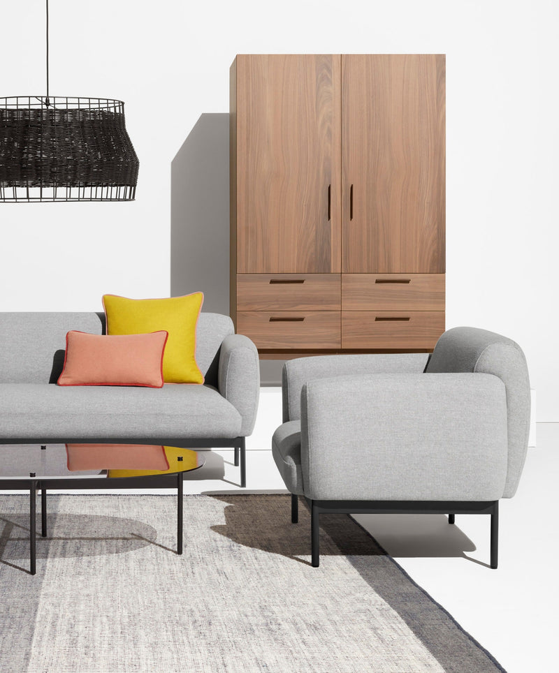 Puff Puff 87" Sofa in Canyon Leather - Angle 2