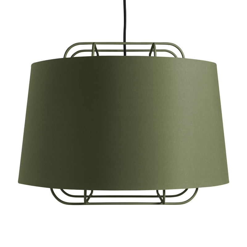 Perimeter Large Pendant Light in Olive - Angle 1