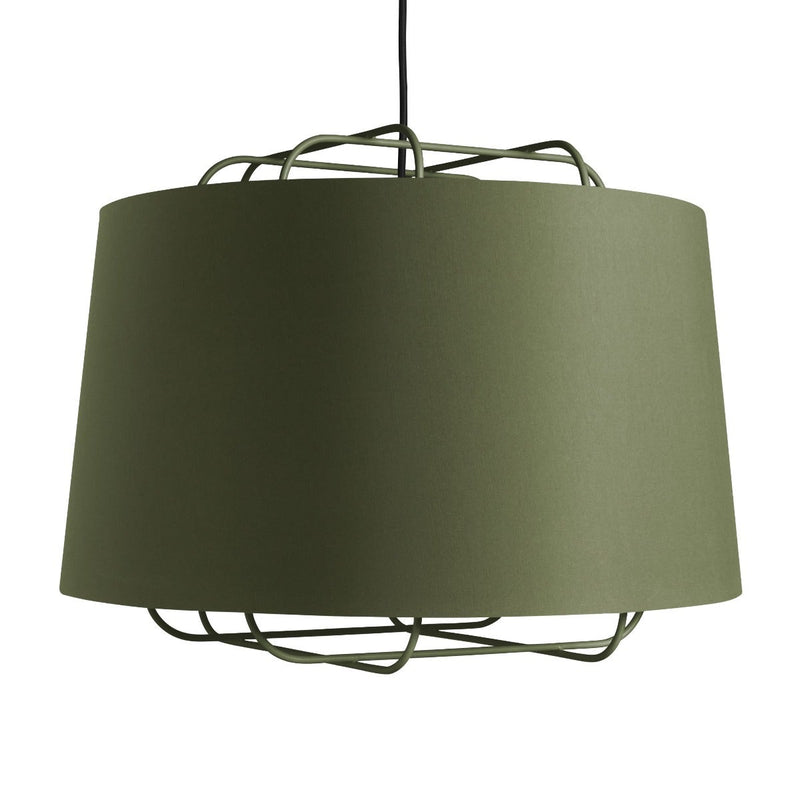 Perimeter Large Pendant Light in Olive - Angle 2