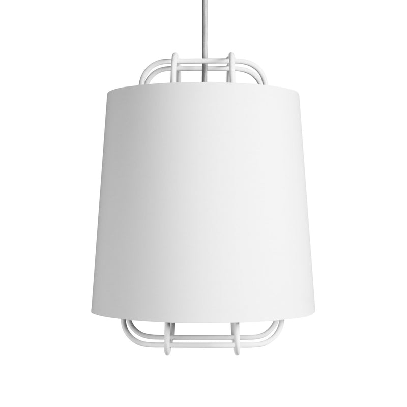 Perimeter Small Pendant Light in White - Angle 1