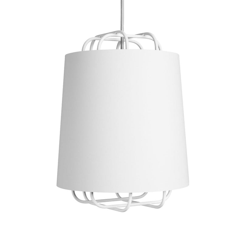 Perimeter Small Pendant Light in White - Angle 2