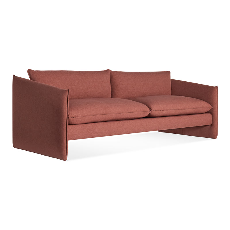 Softmore 96" Sofa in Maharam Mode in Caramelized - Angle 2