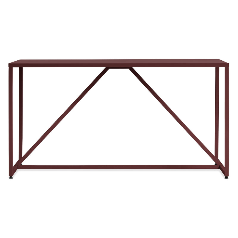 Strut 56" Dining Table in Oxblood - Angle 1