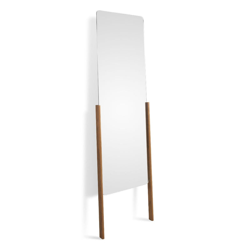 TDH Leaning Mirror in Walnut - Angle 2
