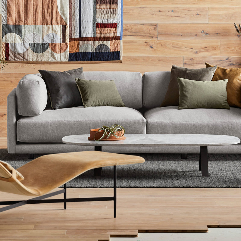 Sunday 82" Sofa in Camel Velvet - Angle 2